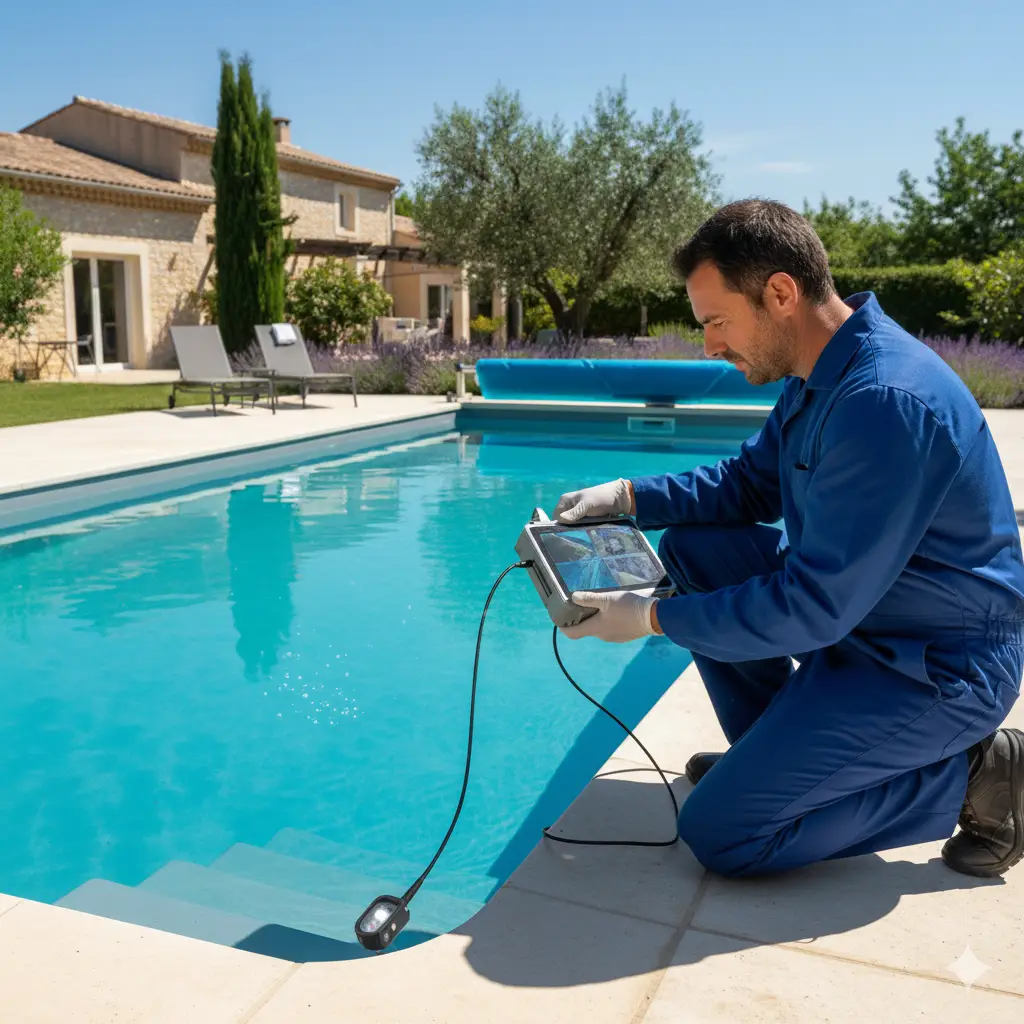 La détection de fuite dans une piscine coque polyester